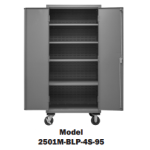 16 Gauge Mobile Cabinet with 4 Shelves (Overall Capacity of 2,800 Lbs.)