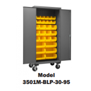 14 Gauge Mobile Cabinet Bins (Overall capacity of 3,600 Lbs)