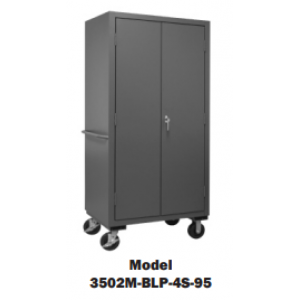 14 Gauge Mobile Cabinet with 4 Shelves (Overall Capacity of 3,600 Lbs.)