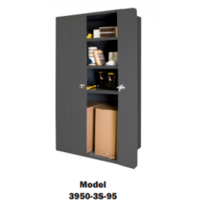 36” Wide Heavy Duty, Space saving, High Security, Bi-Fold Door Cabinets