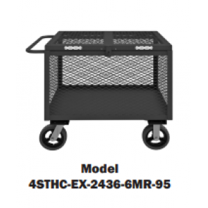 Solid or Expanded Metal Trucks with Hinged Cover (2,000 Lbs. capacity)