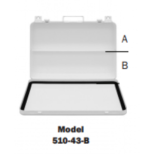 36 Unit Horizontal Metal First Aid Kit Box with Center Partition (Empty)