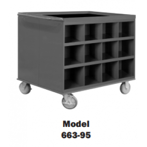 2 Sided Cart with Bins (1,200 Lbs. capacity)