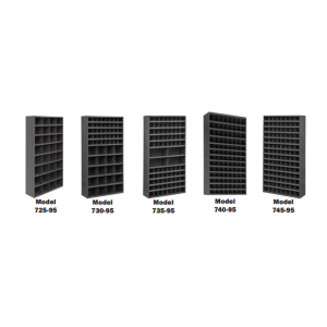 12” Deep, Tall Part Bins with Slope Shelf Design