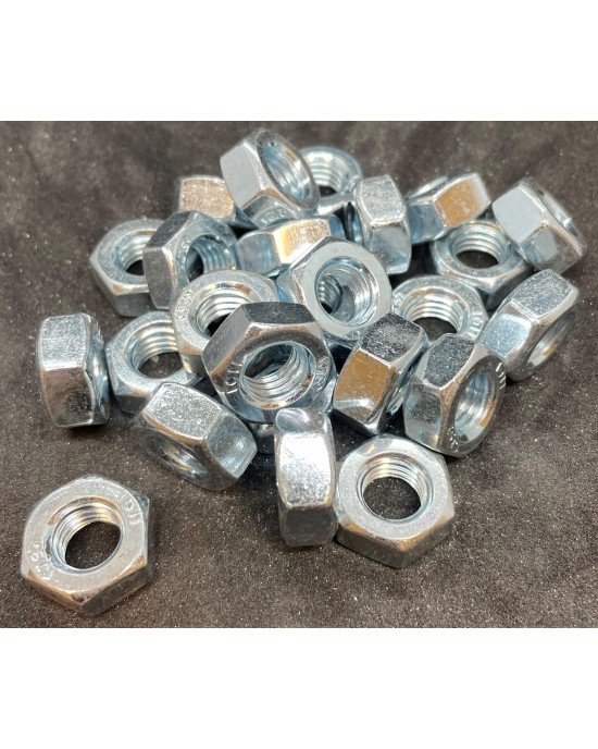 M10-1.50 Hex Nut Gr. 10.9 Silver Zinc