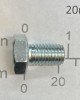 M12-1.75 x 20 Hex Head Gr. 10.9 Silver Zinc 