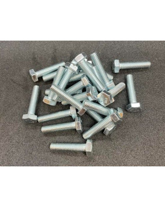 M6-1.00x25  Hex Head Gr. 10.9 Silver Zinc 