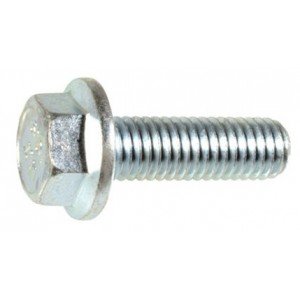 M6-1.00 x 50 Flange Bolt JIS 10.9 Silver Zinc