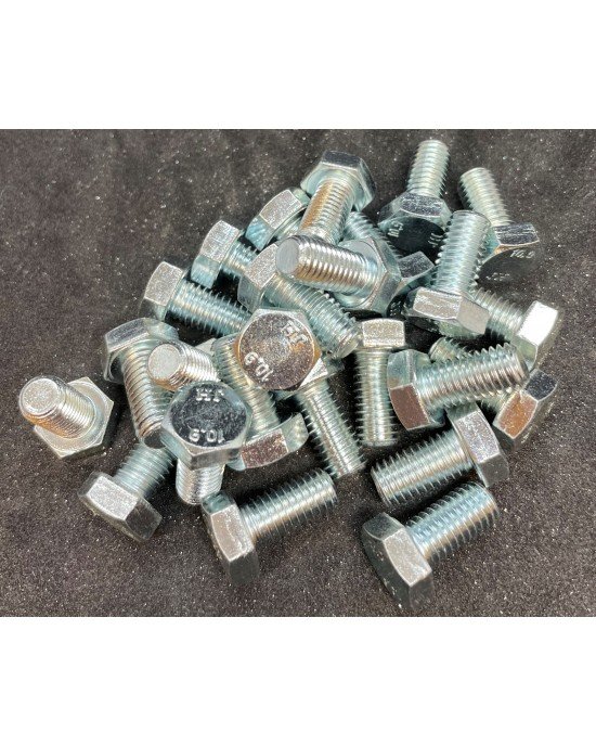 M8-1.25 x 16 Hex Head Gr. 10.9 Silver Zinc 