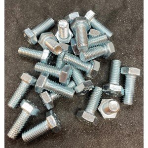 M8-1.25 x 20 Hex Head Gr. 10.9 Silver Zinc 