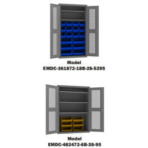 Ventilated Cabinets with Bins & Shelves (Flush Door Style)