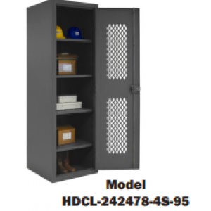 16 Gauge, Visible Locker with 4 Adjustable Shelves