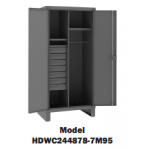 Extra Heavy Duty Wardrobe Cabinets with Shelves & Drawers