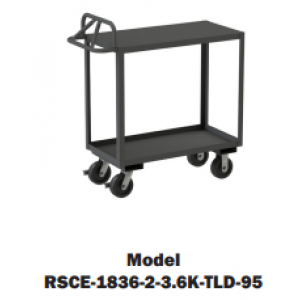 2, 3 and 4 Shelf Stock Cart with Ergonomic Handle